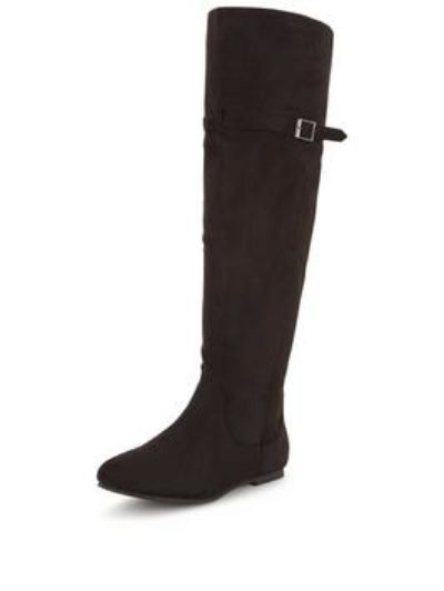 Shoe Box Sonata Knee High Imi Suede Flat Boot